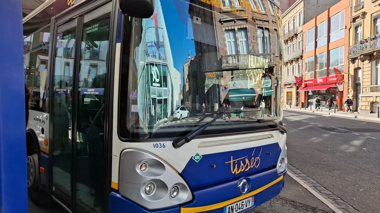(Bus Toulouse ligne 23, Renfort de Langlade) Irisbus Citelis GNC n°1036, de Ledormeur à Baroux