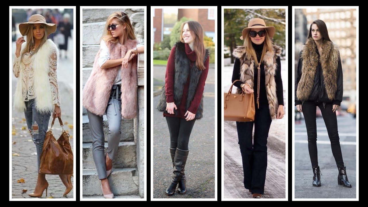 Hermosos Outfits casuales para otoño 🍁 invierno ❄️ con chalecos de peluche 🧸 ideas vestir bonito😍