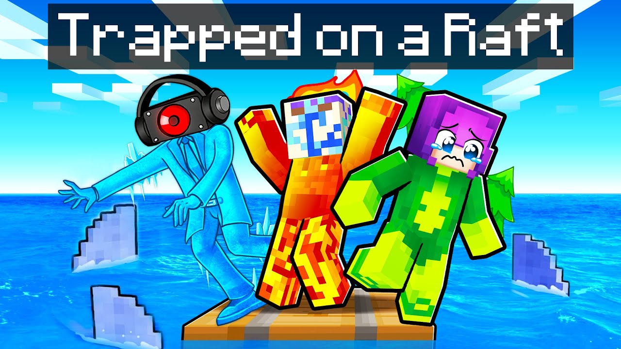 Trapped on a RAFT as ELEMENTALS in Minecraft!