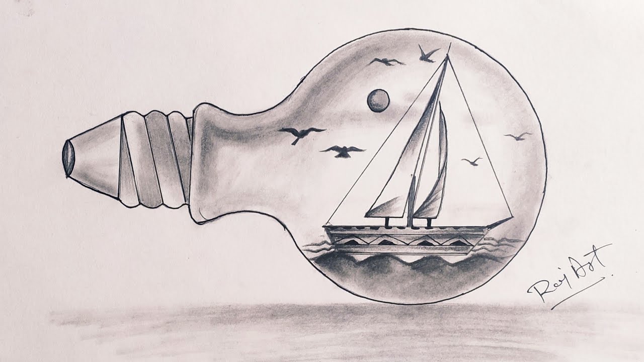 Nature drawing scenery step by step|| EASY SCENERY DRAWING PENCIL SKETCH || pencil sketch #art