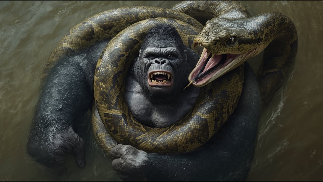 KING KONG vs 40ft ANACONDA The WILDEST Battle EVER Recorded!