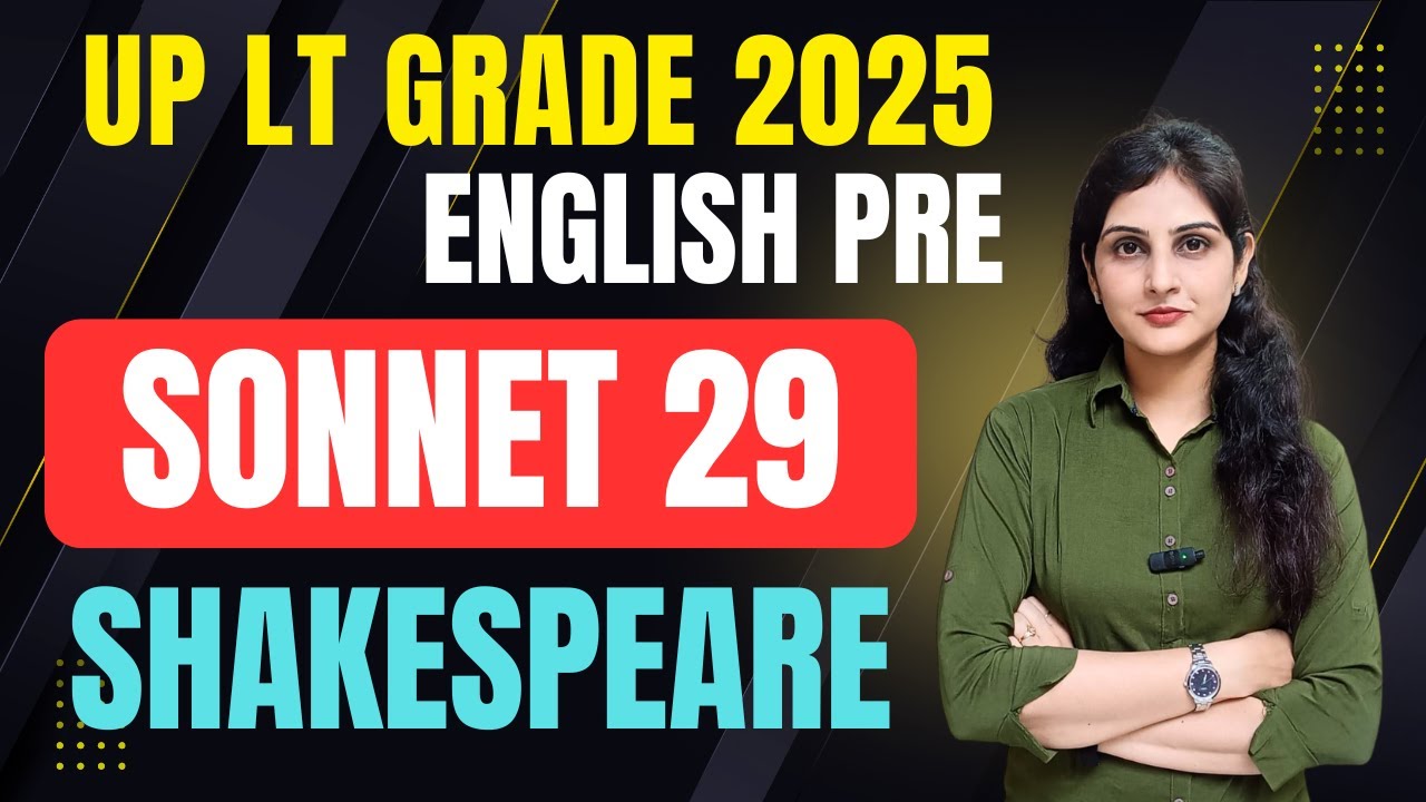🟩Shakespeare's Sonnet No 29 - ENGLISH || UP LT GRADE 2025