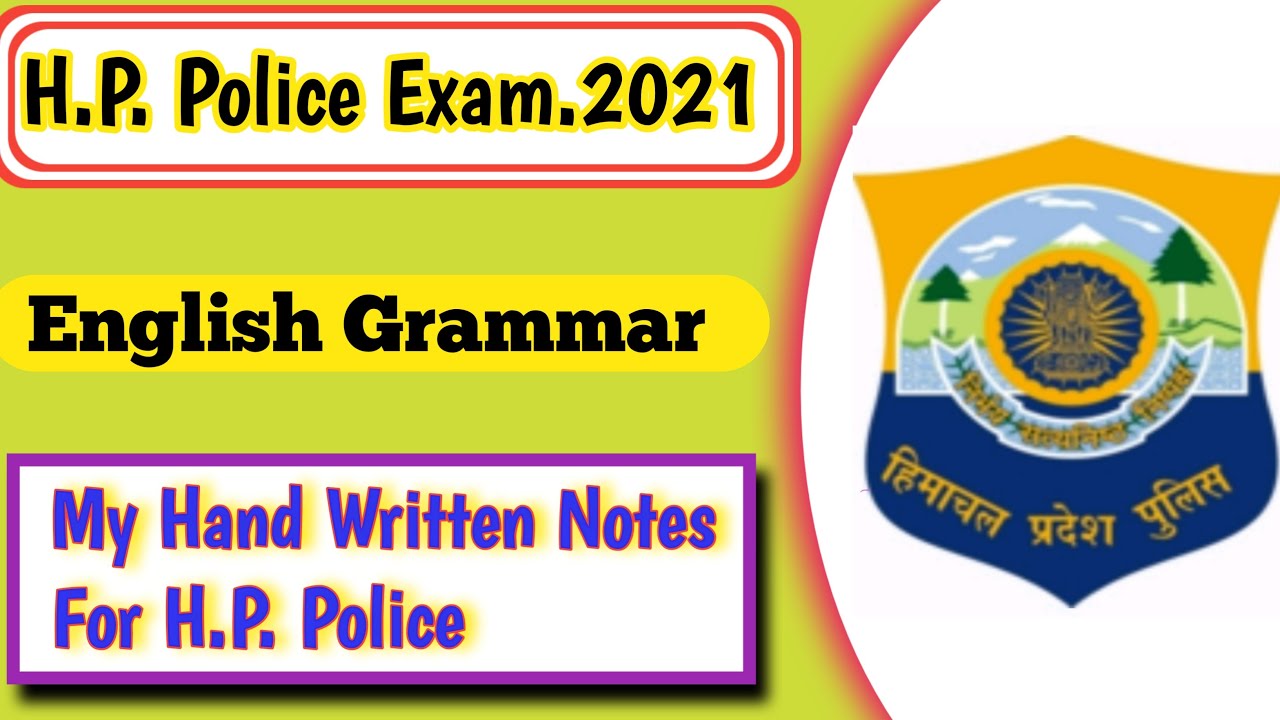 English Grammar | My Handwritten Notes| H.P. Police Constable Exam 2021| HPP