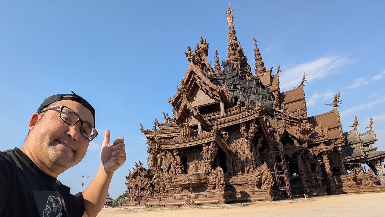 【タイ旅2026年1月〜2月】その8　バンコクからパタヤへ！タイのサグラダファミリアのサンクチュアリー・オブ・トゥルース！パタヤビアガーデンでディナー！宿は1泊1375円！【なみよし旅】