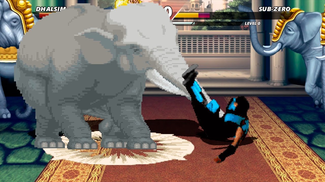 DHALSIM VS SUB-ZERO - HARDEST LEVEL INSANE FIGHT!
