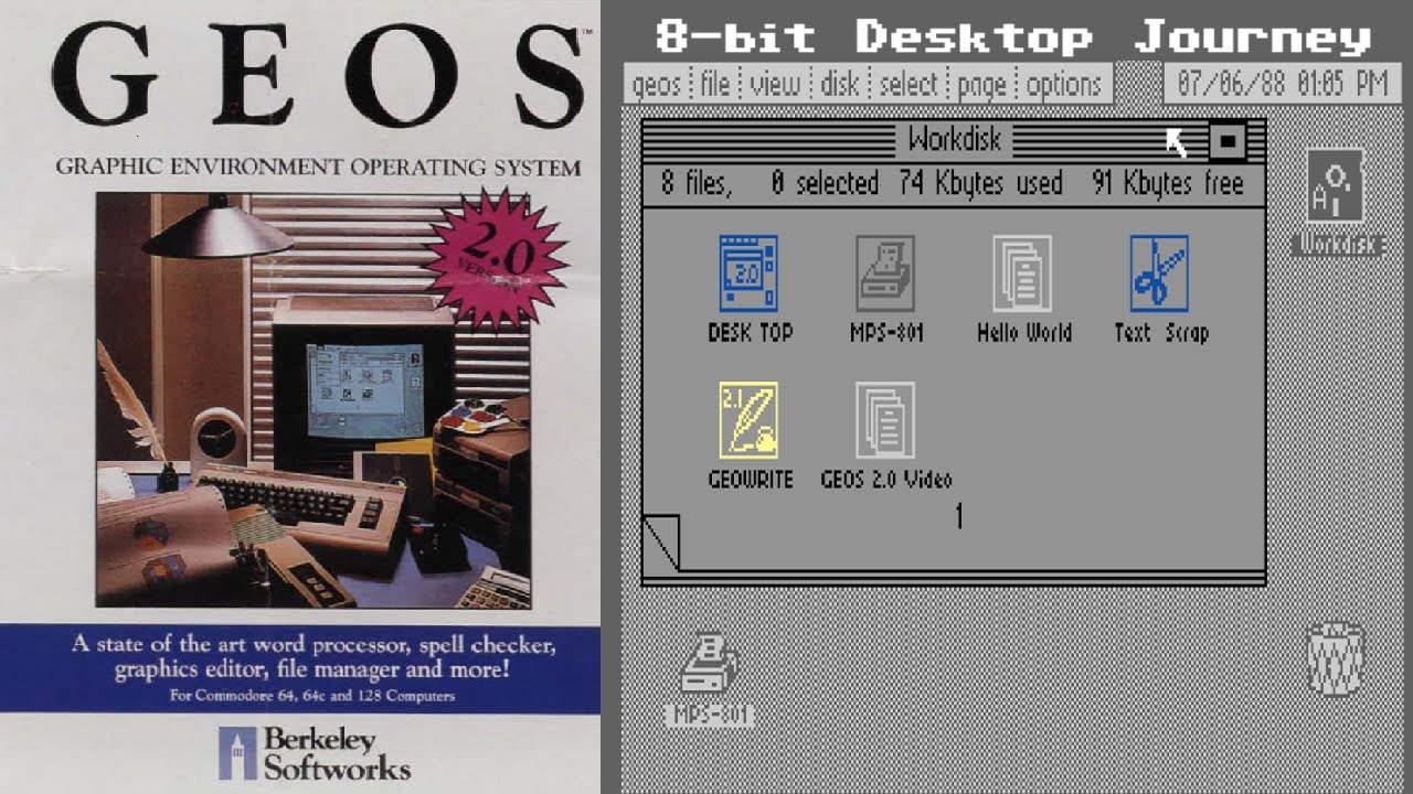 GEOS 2.0 C64 — Часть 1 — Мое путешествие по изучению удивительной 8-битной настольной операционно...