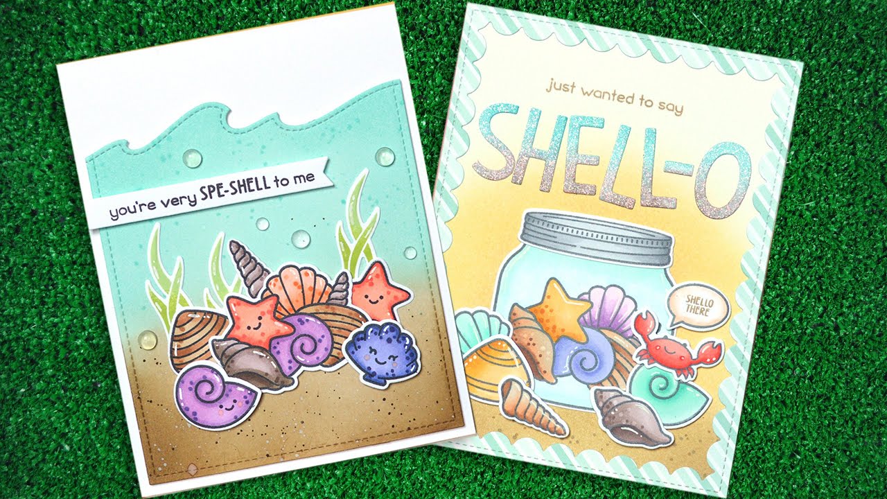 Intro to How You Bean? Seashell Add-On + 2 cards from start to finish