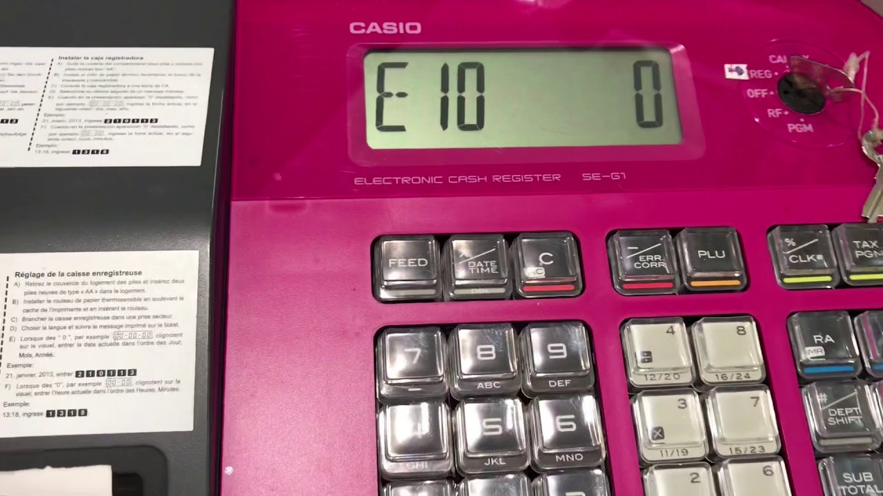 CASIO SE-G1 ลิ้นชักไม่เปิด ขึ้นว่า E10 แก้ได้ง่ายง่าย