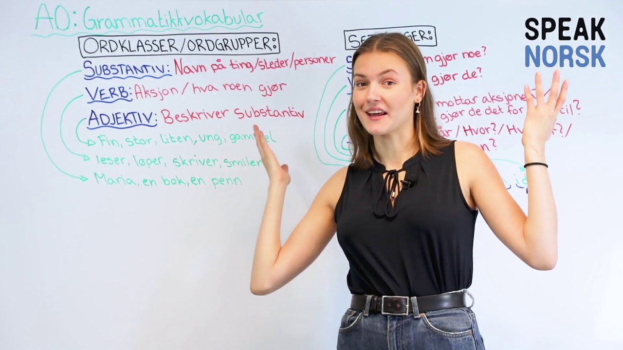 A0: Grammatikkvokabular med læreren Marie!