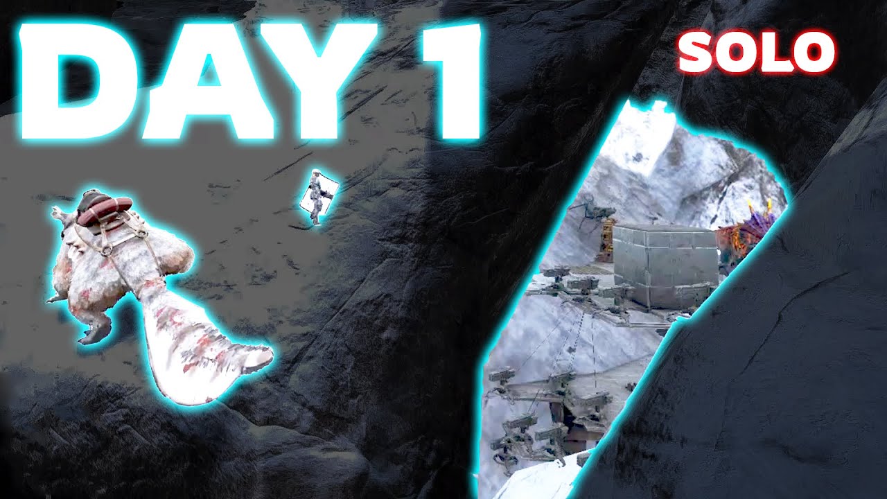 SOLO Claiming Hidden Underwater Cave In Ark Most Populated Server || Mesa
