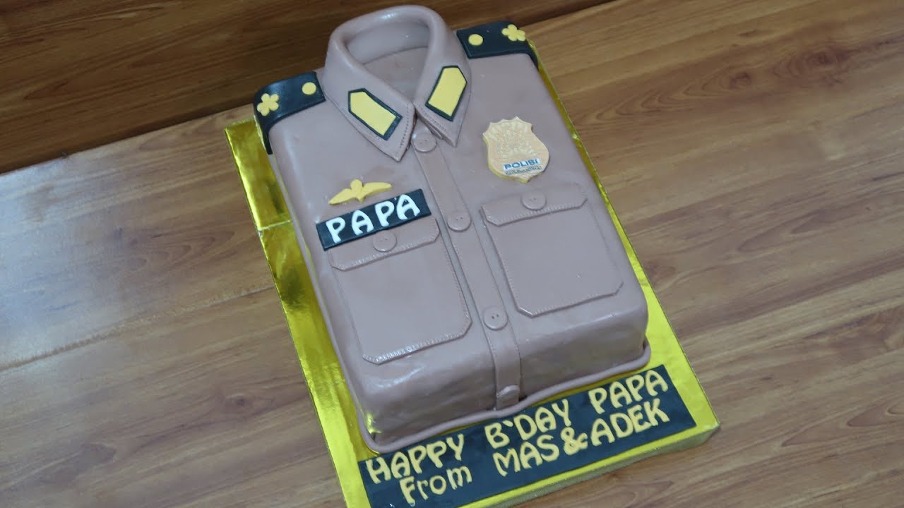 Cara Membuat Kue Ulang Tahun Baju Polisi