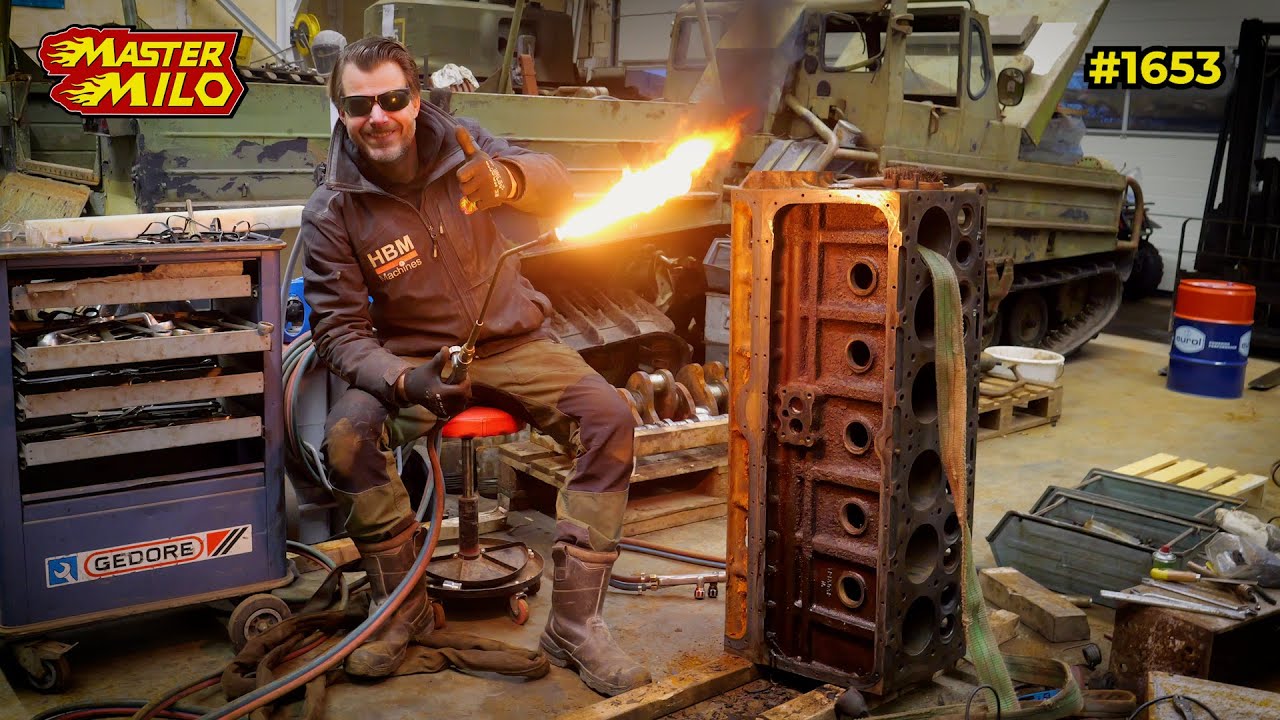 Alles MOET los komen! Churchill V12 motor demontage. #1653