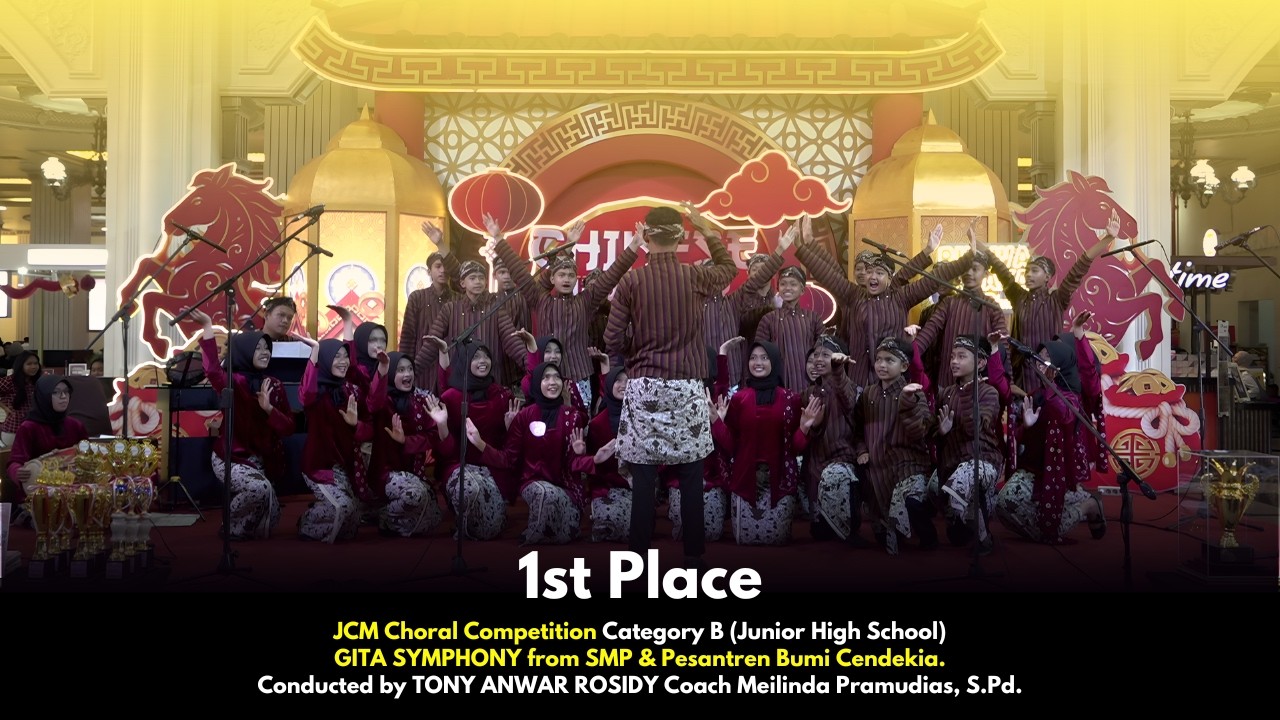 Juara 1 JCM Choral Competition Kategori B (SMP). SMP Bumi Cendekia