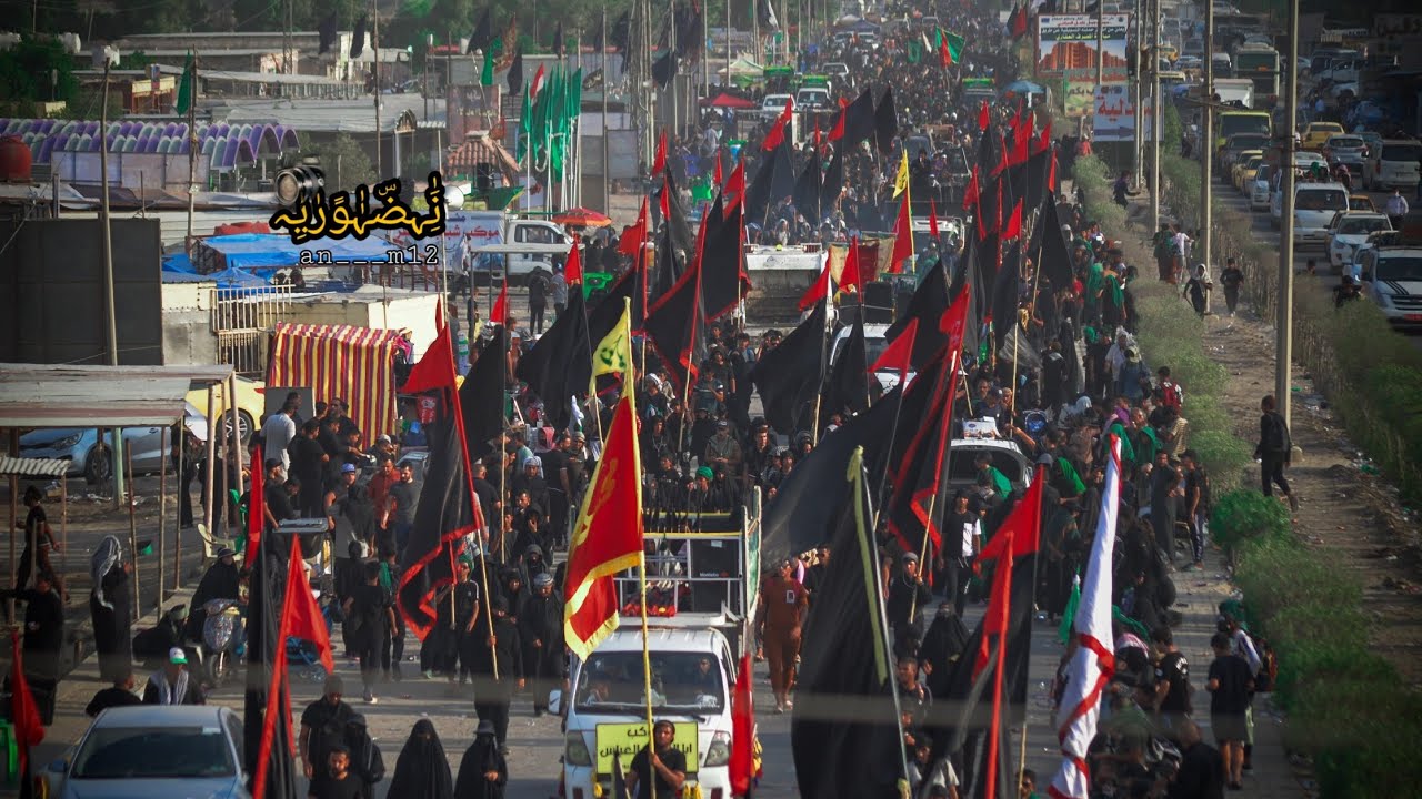 المسيره الاربعينيه مشايه//موكب ابا الفضل العباس ع//الئ مدينة الحمزه الشرقي
