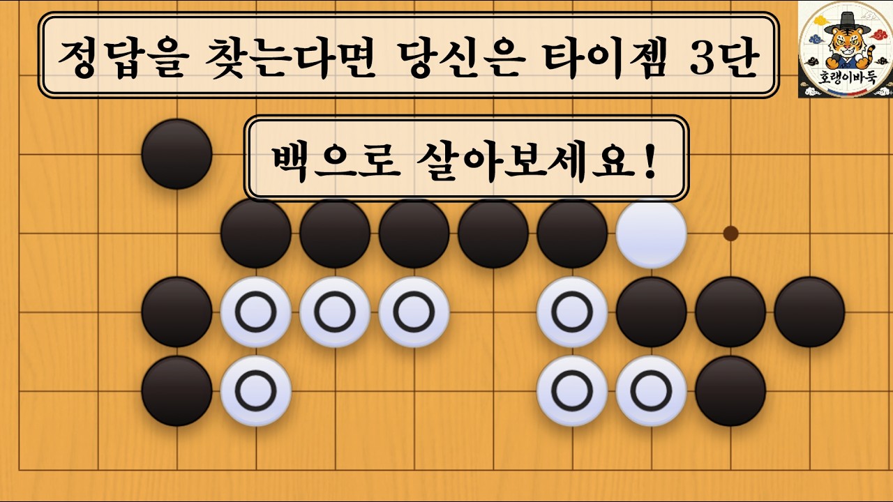 [바둑 사활] 정답을 찾는다면 타이젬 3단이상 입니다!