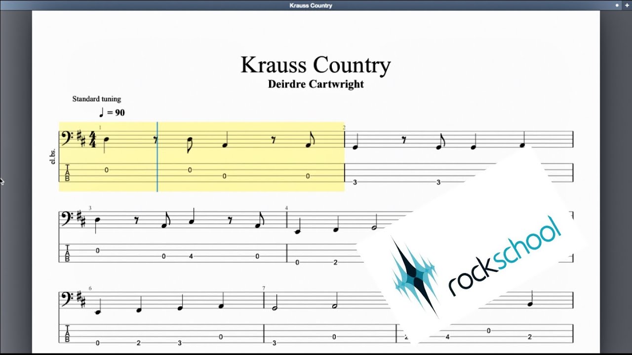 Krauss Country Rockschool Grade 1 Bass