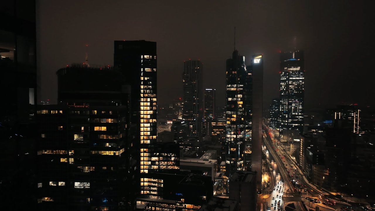 WARSAW / Polish Manhattan in the Night / POLAND 🛫🌃 4K