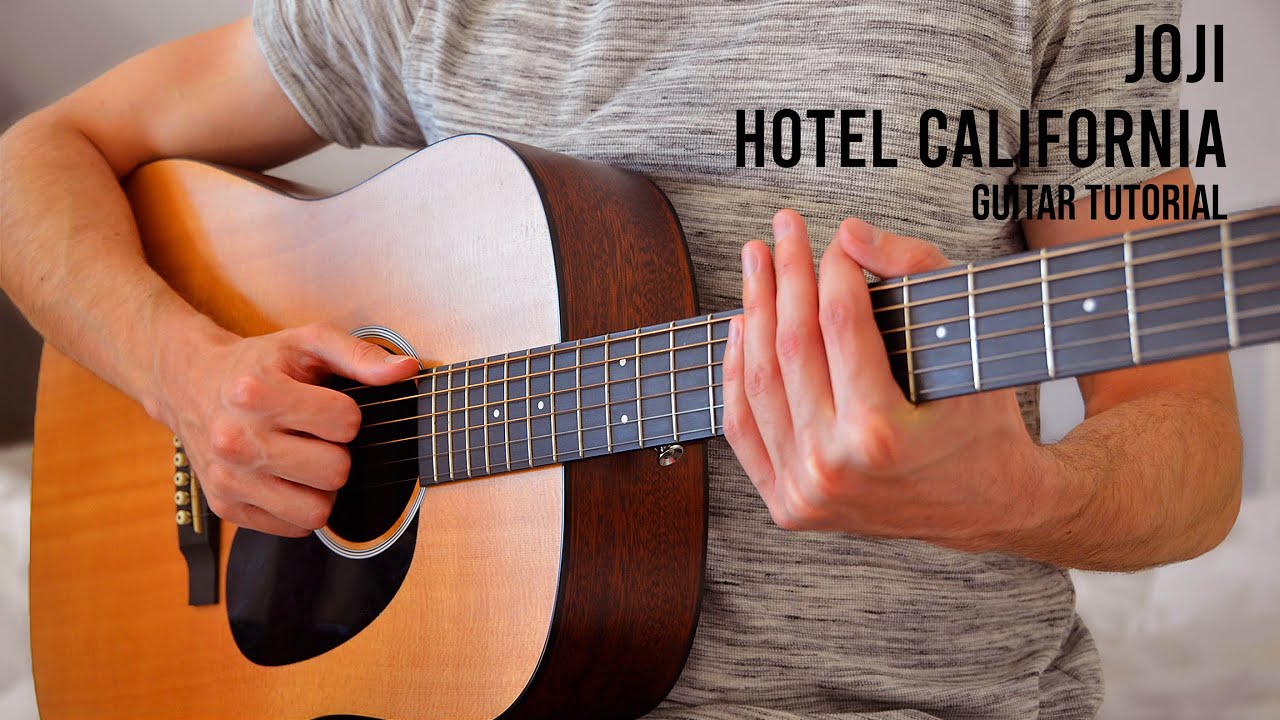 Joji - Hotel California EASY Guitar Tutorial With Chords / Lyrics