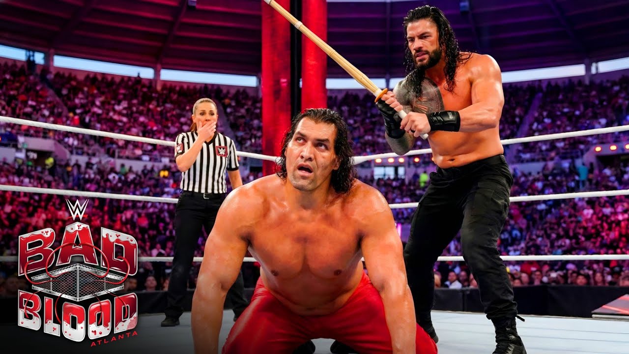 🔥РОМАН РЕЙНС ПРОТИВ ВЕЛИКОГО ХАЛИ - ПОЛНЫЙ МАТЧ: WWE BAD BLOOD