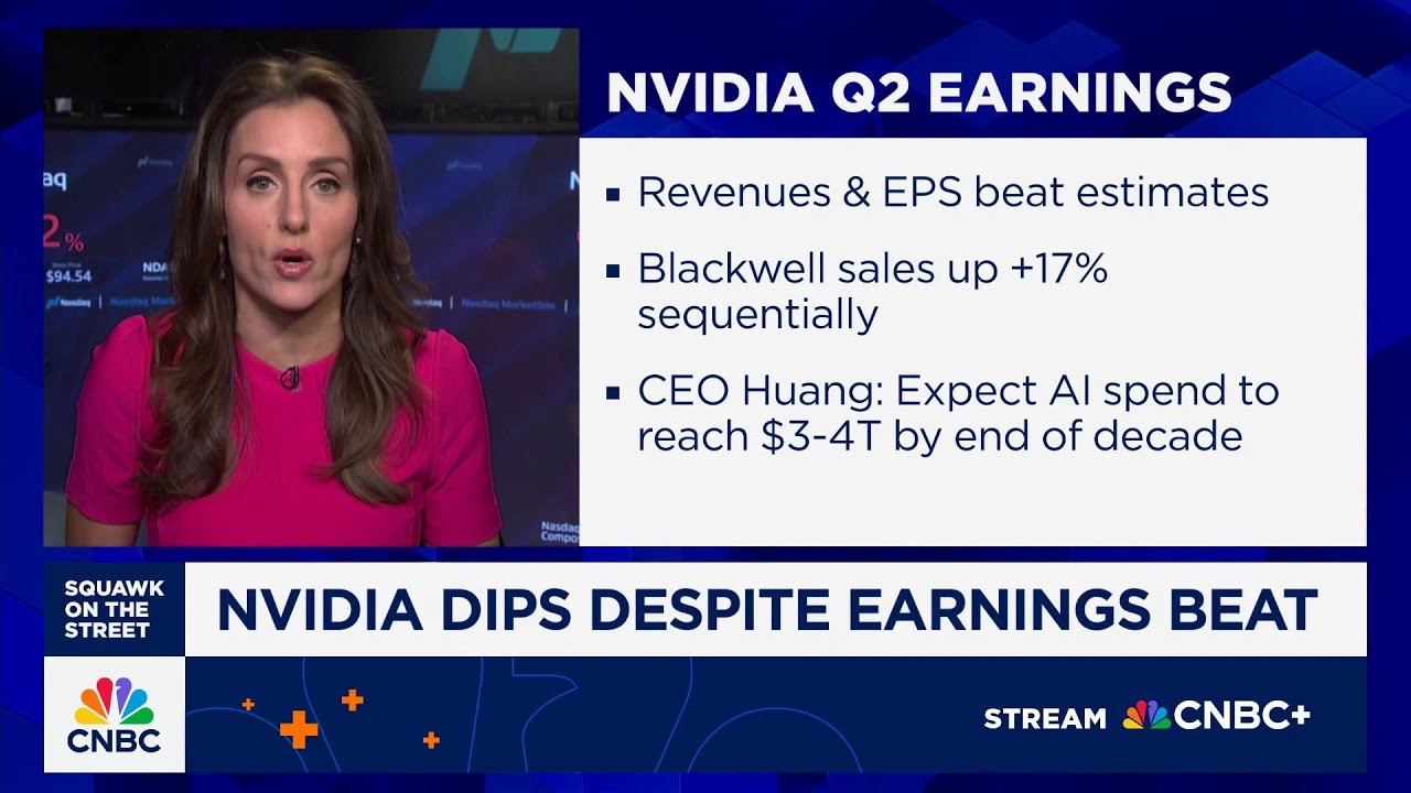 Nvidia shares under pressure despite earnings beat