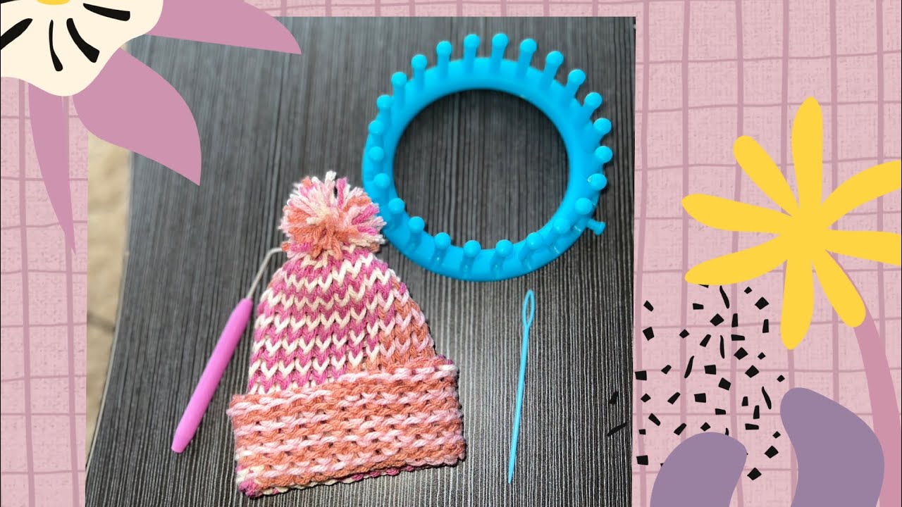 Basic loom knitting step by step ll making a hat ll loom knitting for beginners
