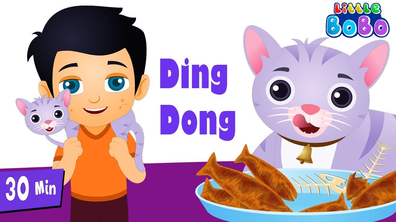 Ding Dong Bell Nursery Rhyme | Little BoBo - FlickBox Kids | Popular Songs Compilation