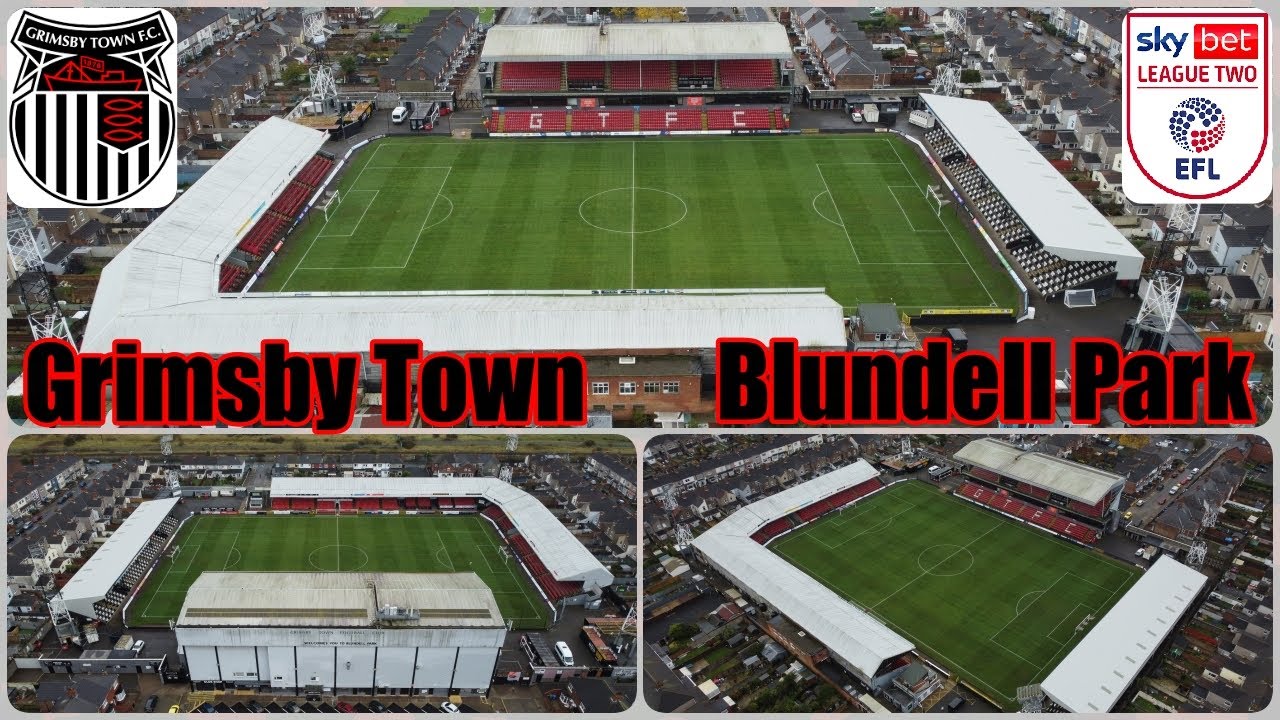 Ep47. Blundell Park by drone. Grimsby Town. In League 2 for the 23/24 season