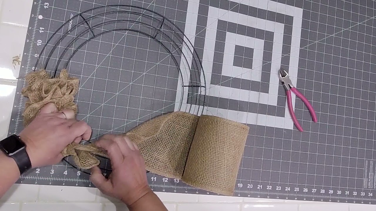 How to Make a Country Christmas Burlap Wreath Making Tutorial 2021