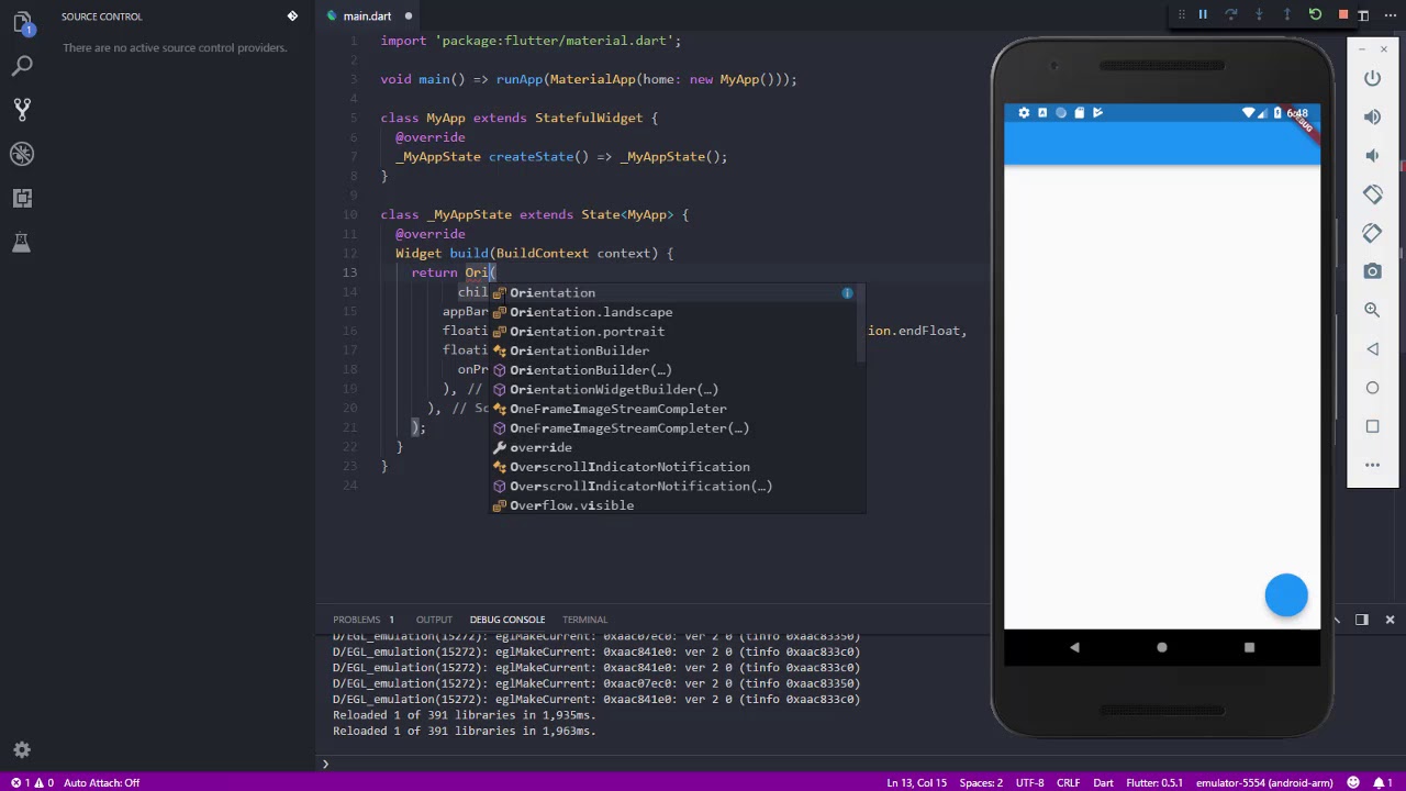 Flutter #24 : OrientationBuilder