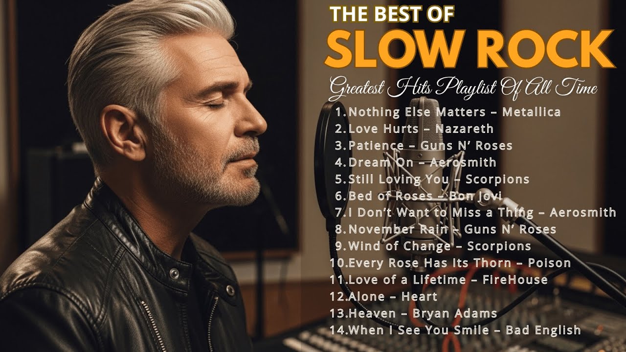 Scorpions, Aerosmith, BonJovi, Led Zeppelin, The Eagles | Greatest Hits Slow Rock Ballads  80s 90s.\