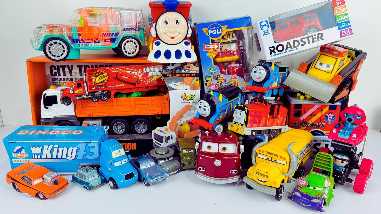 Disney Pixar Cars , Lightning McQueen Filmore Cruz Ramirez Chevrolet Porsche Mater Ambulance | ASMR