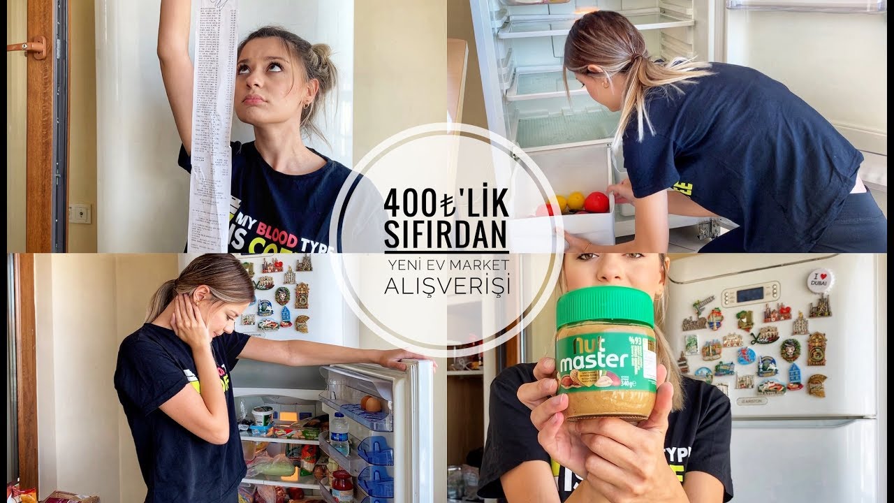 400₺'LİK SIFIRDAN SAĞLIKLI MARKET ALIŞVERİŞİ | Buzdolabımı Birlikte Dolduralım