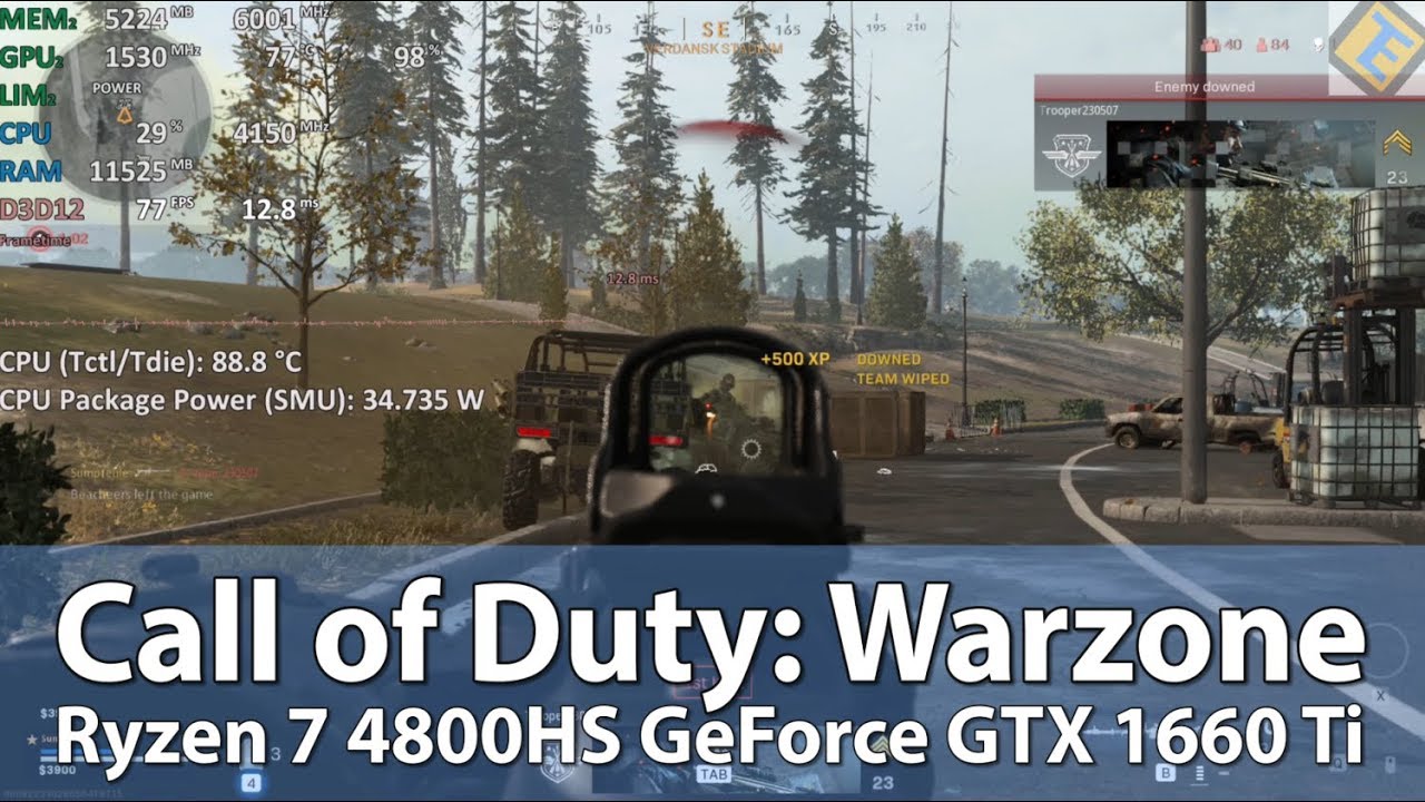 Call of Duty: Warzone | AMD Ryzen 7 4800HS | Nvidia GeForce GTX 1660 Ti | 1080 - 1440p