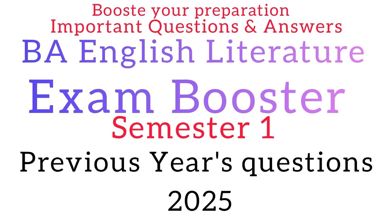 PYQ 2025 English Literature Semester 1 JNVU 