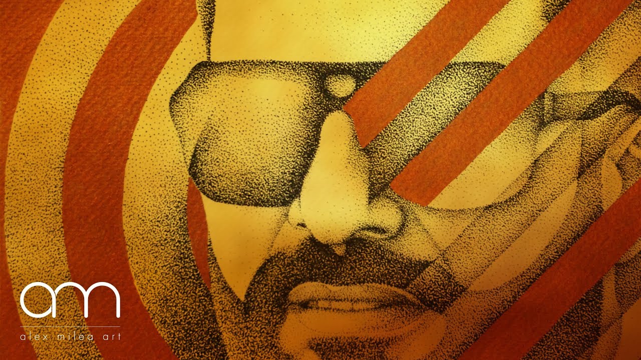 Dr. Ahmad Jbara's Portrait - Stippling / Pointillism - Timelapse