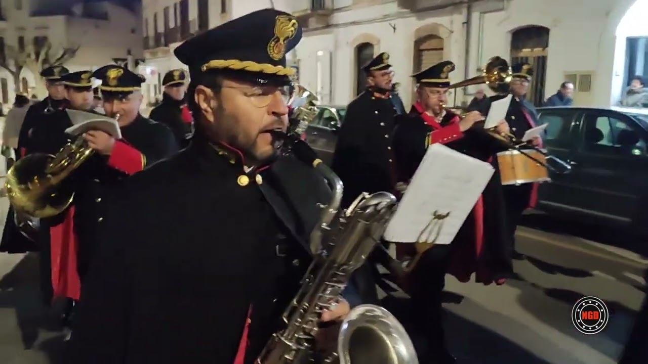 Marcia Funebre Mesto Ricordo Banda di Noci Sgobba 24/3/24 Noci Processione Misteri