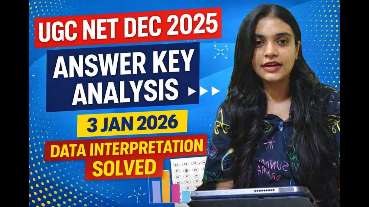 ANSWERKEY ANALYSIS 🔥3 JAN 2026 Shift 1 DATA INTERPRETATION #ntaugcnet #ugcexam #ntanet #ugcnet2025