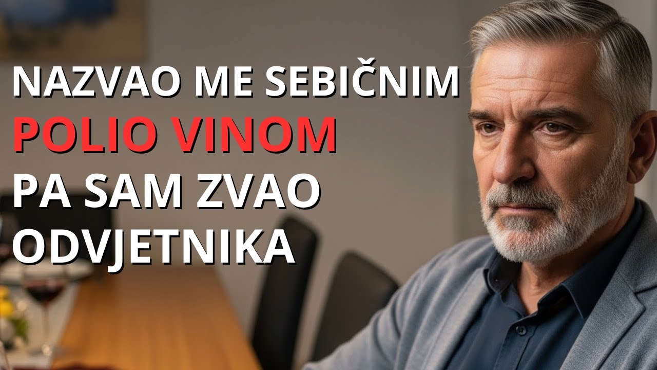 Sin me nazvao sebičnim i polio vinom — tada sam napisao odvjetniku
