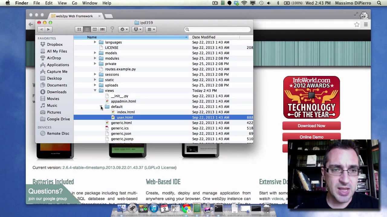 Web development with Python and web2py Part2