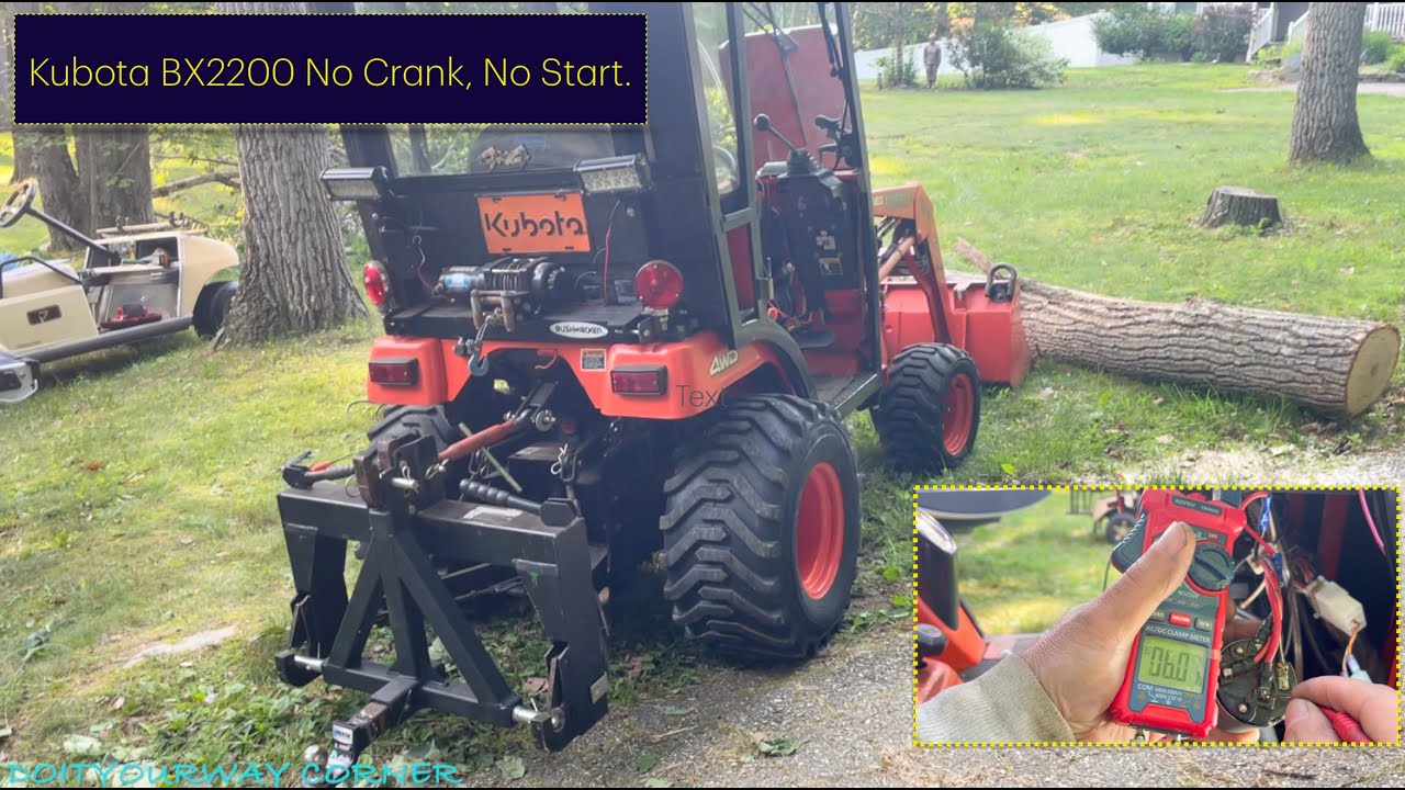 Kubota BX2200 No Crank, No Start