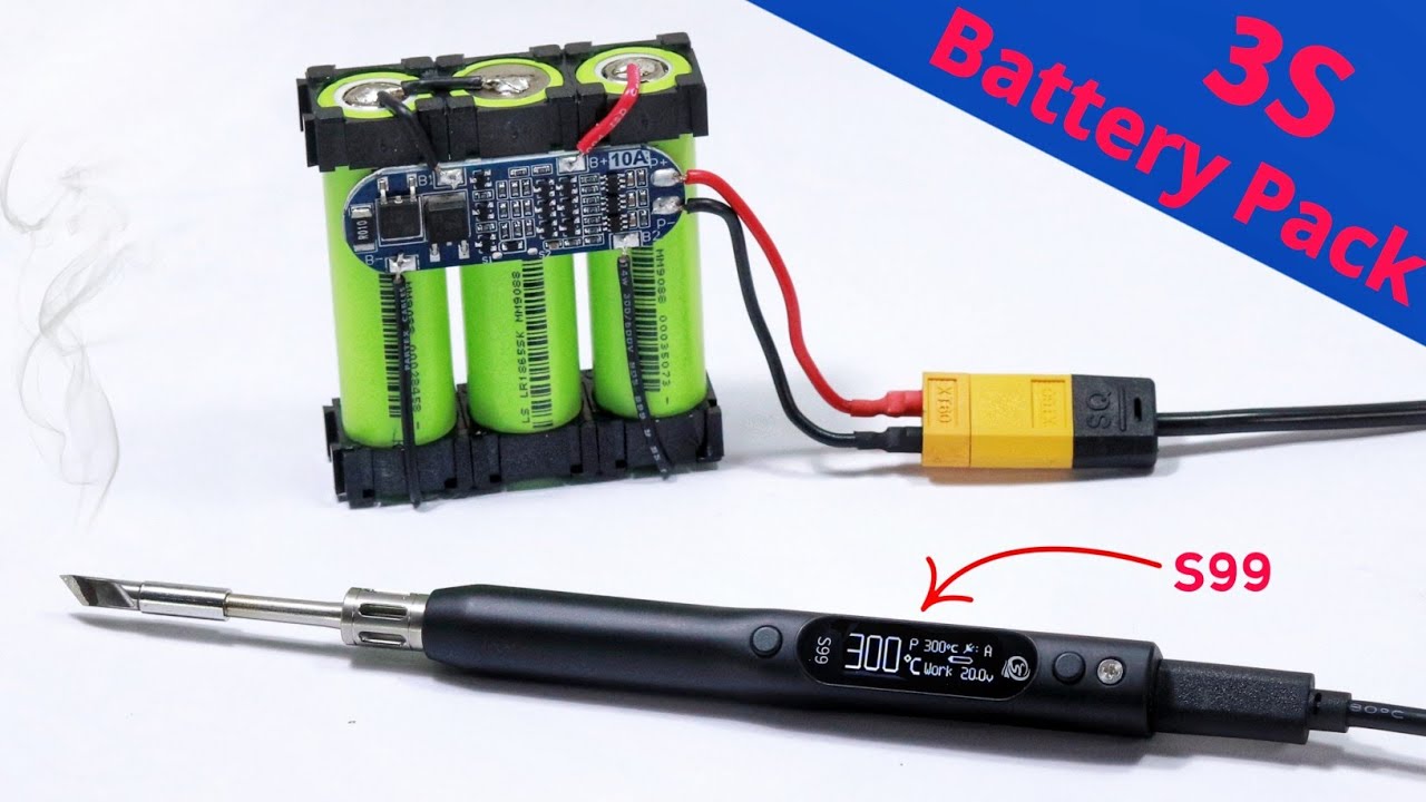 How to create 12v lithium ion battery with SEQURE S99 Soldering Iron