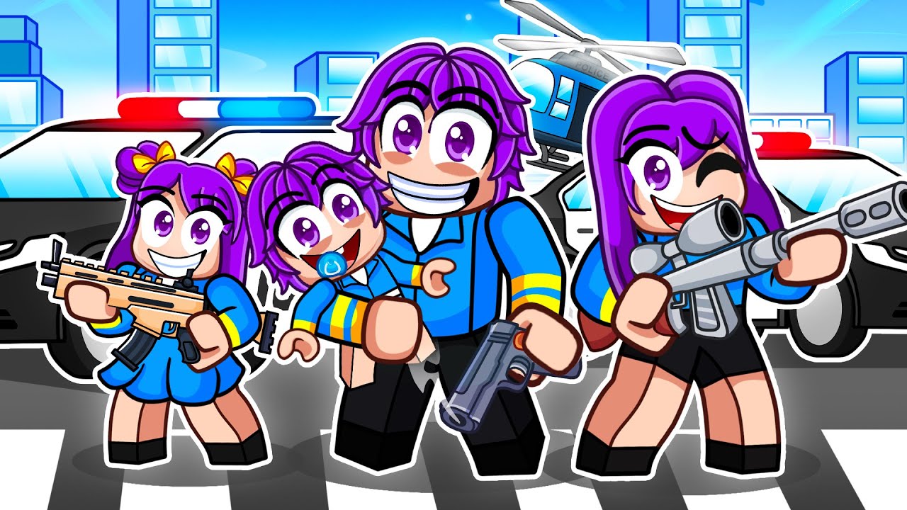 Having A POLICE FAMILY In Roblox DRIVING EMPIRE!