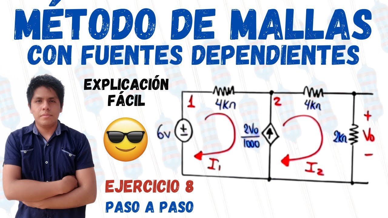 METODO DE MALLAS con FUENTES DEPENDIENTE ⮞1 Ejercicio RESUELTO FÁCIL en 6 PASOS [Lo que NO SABÍAS] 😱