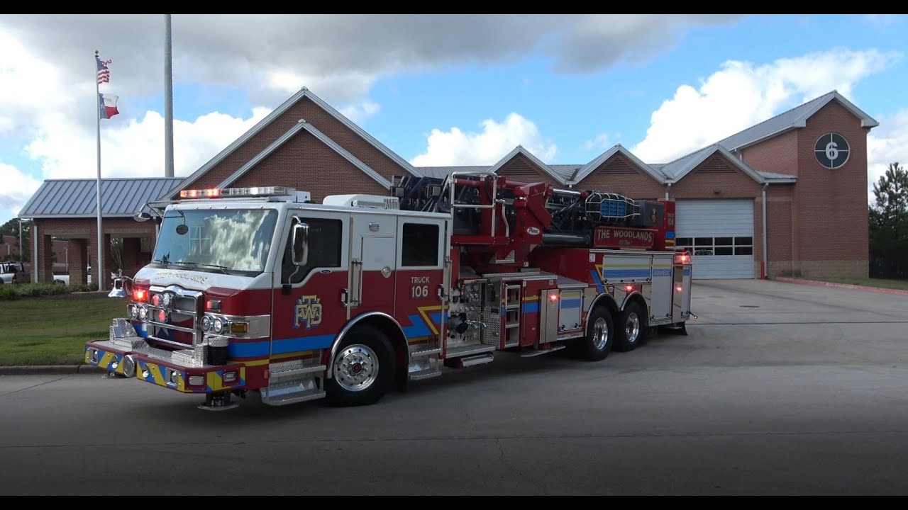 Truck 106 with Q & Horns to Medical Call [The Woodlands Fire Department]