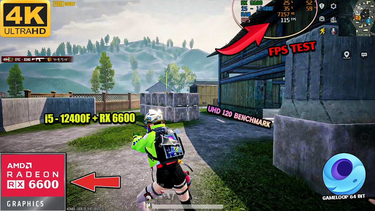 I finally upgraded to the AMD RX 6600 and the FPS difference is INSANE in PUBG Mobile Gameloop! 🚀