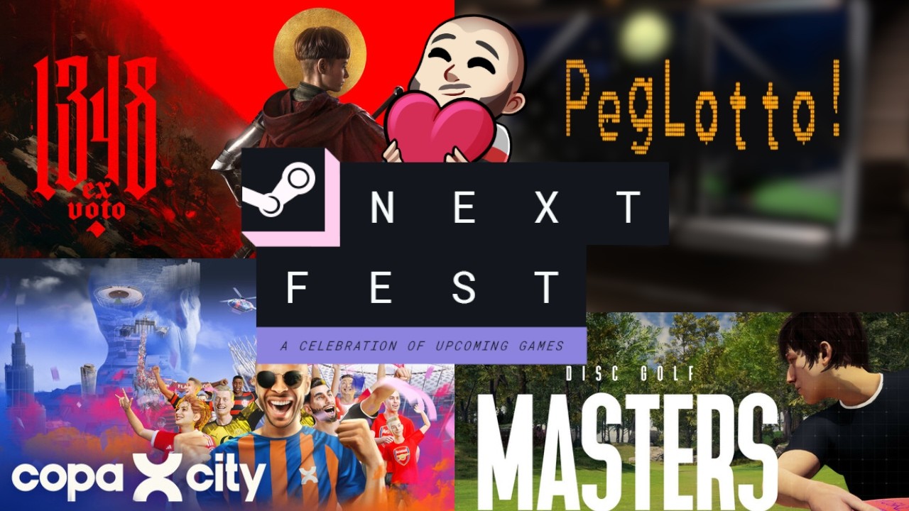 Ещё четыре игры с Steam Next Fest | Демо-сессия 1348 Ex Voto, Copa City, Disc Golf Masters и Peglott
