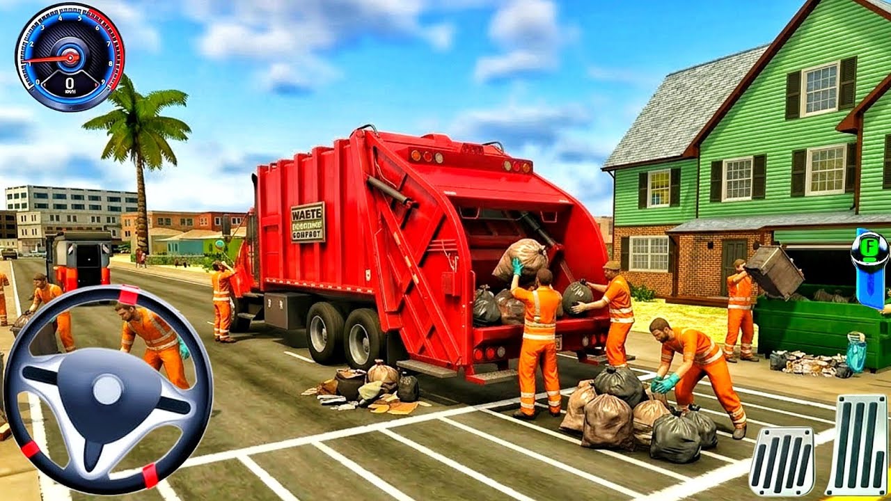 Extreme New Garbage Truck 2026 - Game New Garbage Truck Driving Simulator! Realistic 3D Gameplay