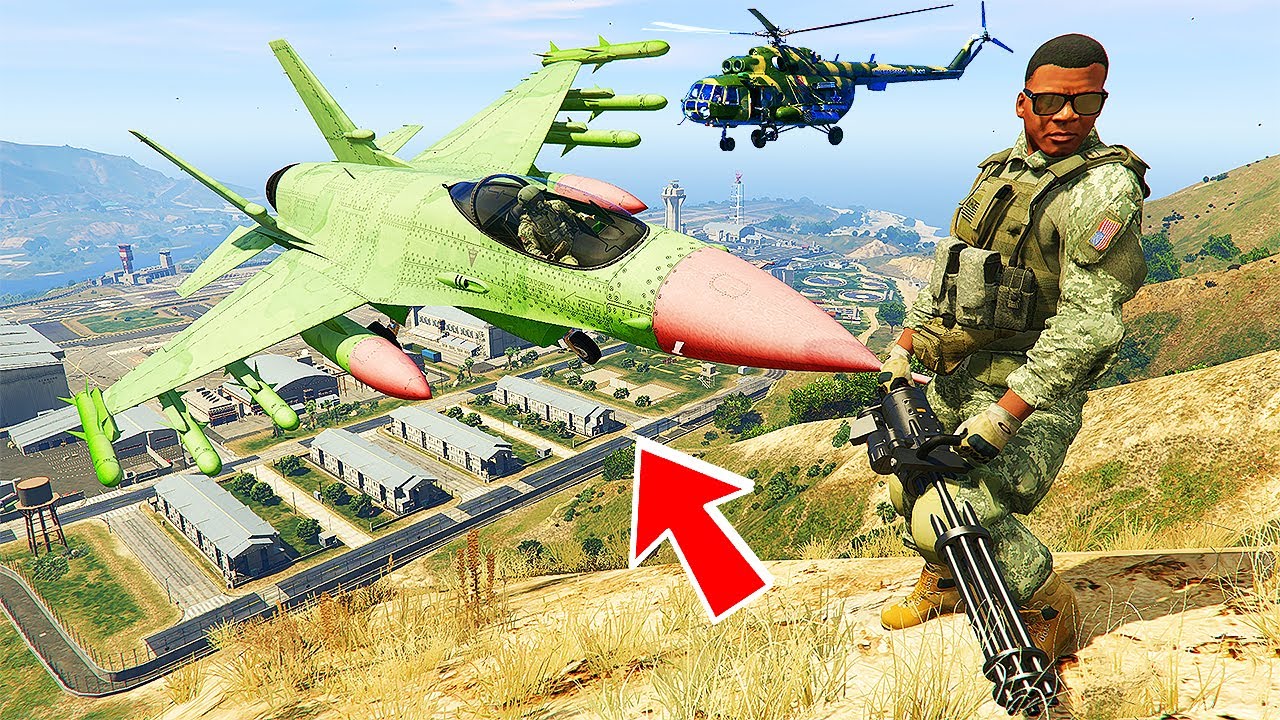 Franklin Become Commander of Army and Save the City from Big Attack in GTA 5 | SHINCHAN and CHOP