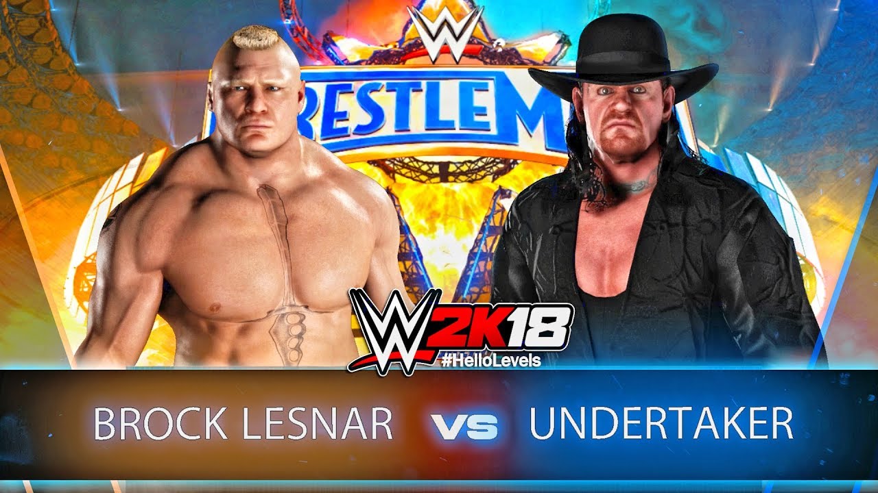 WWE 2K18 Brock Lesnar vs Undertaker | WWE 2K18 PS4 Gameplay Match | WWE 2K18 Matches