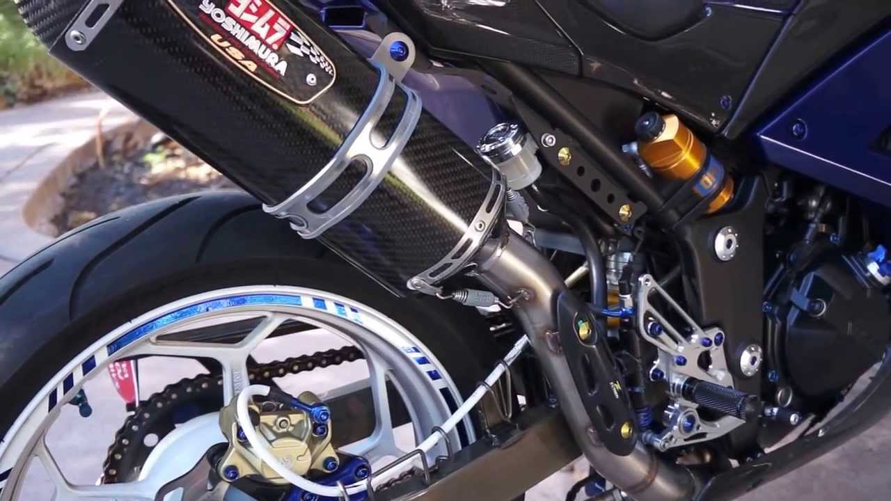Custom Kawasaki Ninja 300 walk around with Area P Ultra High pipes and Yoshimura Muffler